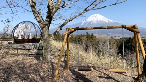 靜岡豪華露營glamping體驗 透明波波屋盡享無敵富士山靚景