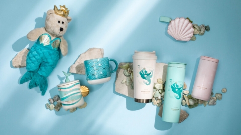 台灣Starbucks湖水藍美人魚系列新品 人氣夢幻貝殼杯/魚尾隨行杯
