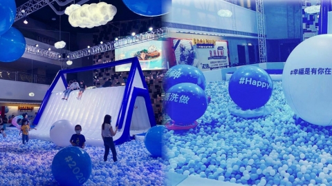 澳門百老匯酒店限定大型藍白夢幻波波池