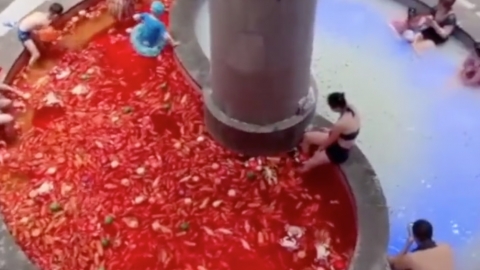 哈爾濱足料鴛鴦火鍋溫泉 用足20斤辣椒 網民大罵：浪費食材