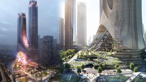 建築女王團隊操刀！ 深圳最新雙塔摩天大樓地標 梯田環保設計商業金融中心