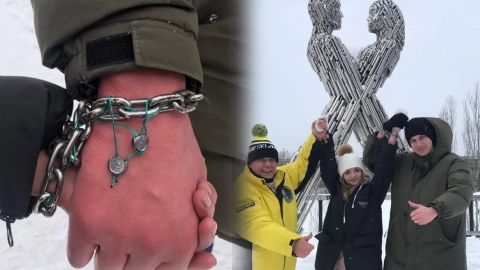 烏克蘭夫妻挑戰零私隱生活 夫妻鐵鍊綁手3個月考驗真愛