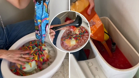 女子倒汽水雪糕軟糖入馬桶製雜果賓治 請朋友飲用遭網民炮轟噁心