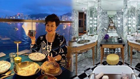 薛家燕一家母親節去Rosewood！ 孖新抱仔女歎無敵海景食大餐