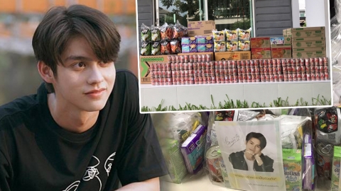 泰國BL神劇粉絲送物資到疫區 男主Bright代言物品多到足夠日常生活