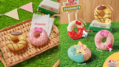 台灣Krispy Kreme聯乘Sanrio系列 Hello Kitty﹑布甸狗造型冬甩！