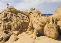 Dinostory 沙雕展。 墨爾本恐龍沙雕展 3千噸沙侏羅紀