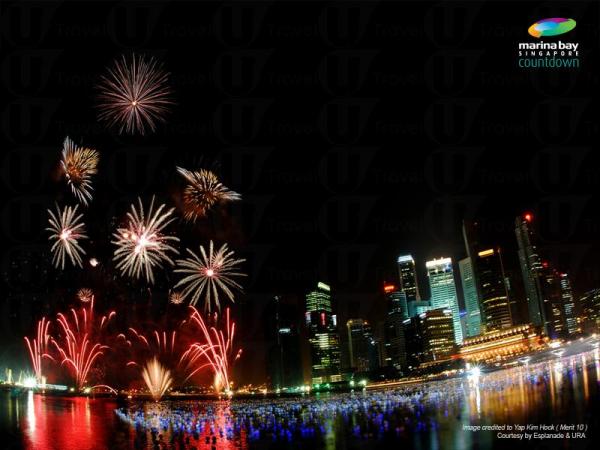 新加坡狂歡跨年 過萬願望水上飄