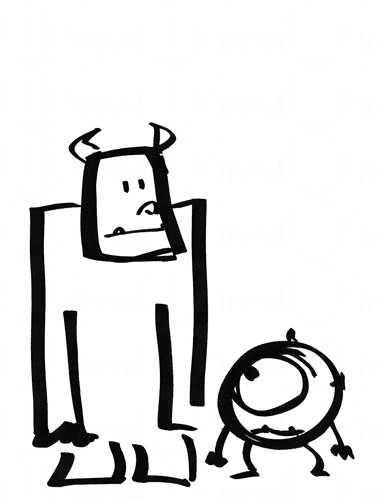 毛毛與大眼仔:彼特‧達克特《怪獸公司》粗頭墨水筆(2001 年) 彼思動畫 25 年心血 香港全球首展