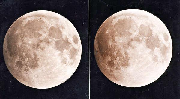 半影月食時見到的月球情況。(資料圖片) 港本月 28 日 可見半影月食