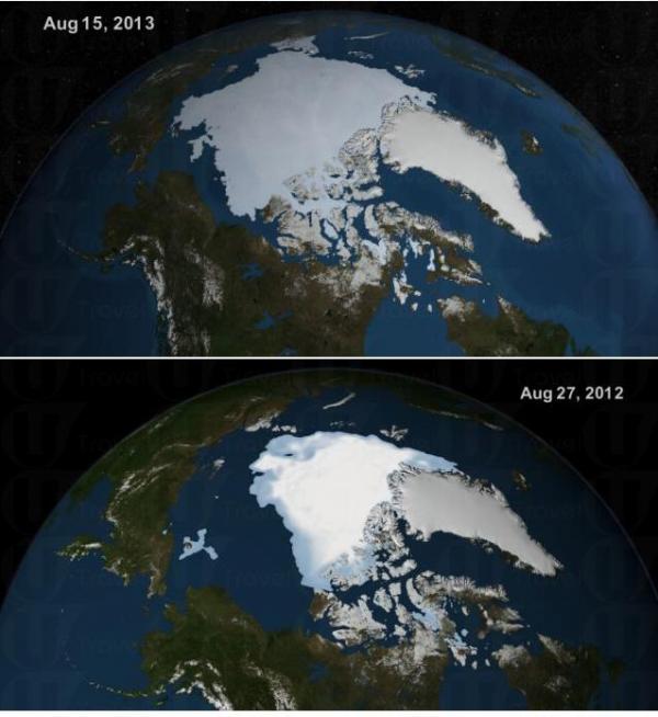 北極冰面積大增 預測「全球冷化」