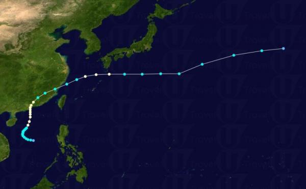 1960 年颱風瑪麗的移動路線圖 (圖: 維基百科) 近代香港 13 大十號風球颱風 (上)