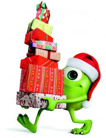 大眼仔亦會協助毛毛大派禮物。 怪獸大學 X 新世紀 聖誕派對