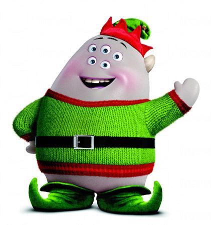 可愛的淋支支會化身綠色聖誕精靈,同大家見面。 怪獸大學 X 新世紀 聖誕派對