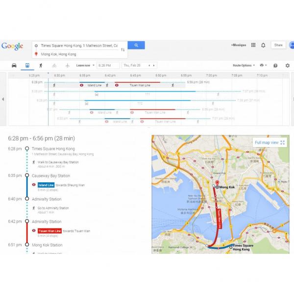 以圖形和地圖表達路線 新版Google Map出爐 6 大實用新功能