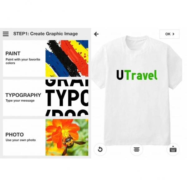 「UTme!」有三個effect選擇 日本UNIQLO限定 搖搖搖!電話 app 設計個人Tee