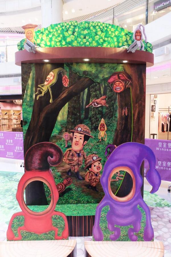 精品店後方有食蟬精精靈及寄居頭精靈