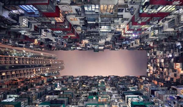 法國攝影師發現 香港的天空都是三尖八角的...