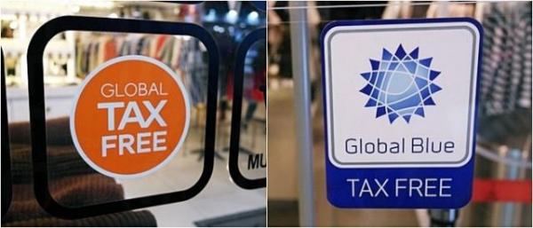 兩家最常見的退稅公司 Global Blue TAX FREE及Global TAX FREE