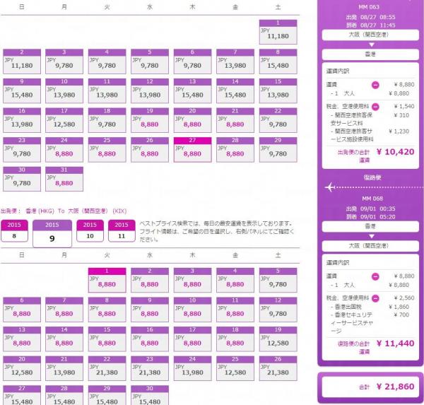 日圓結算更抵玩，單程 8,880円，來回連稅 21,860円，才港幣  data-filename=
