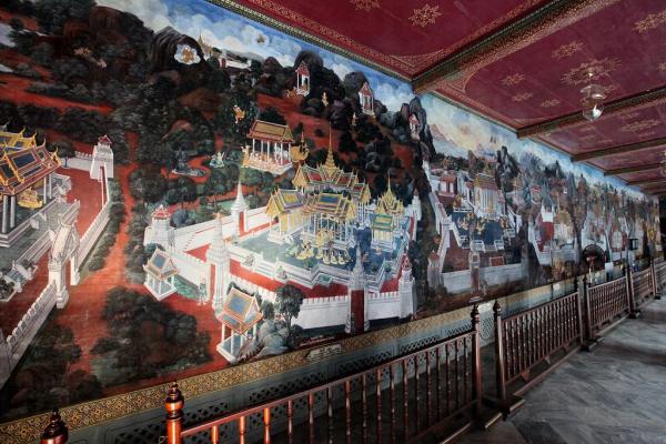 曼谷皇宮的拉瑪堅史詩壁畫長廊