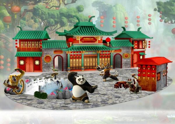 奧海城「功夫熊貓.動喜來」新春小鎮 奧海城功夫熊貓新春小鎮 花燈造型首次登場