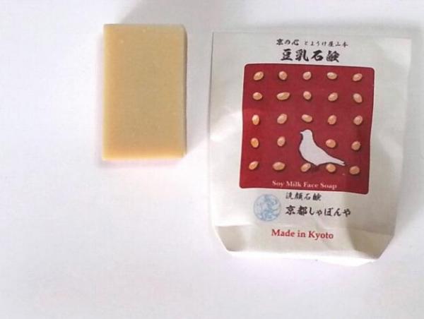 京都しゃぼんや 豆乳洗臉皂 (圖：seesaa)  