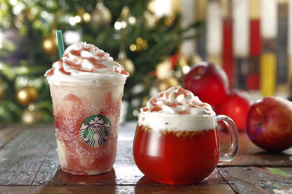 日本Starbucks 2款冬日限定 蘋果焦糖星冰樂好吸引啊！