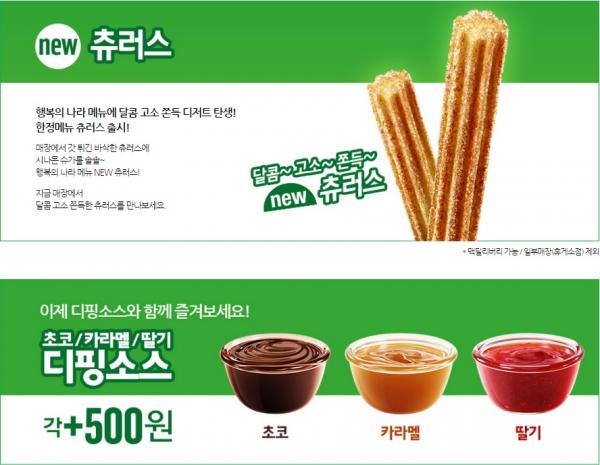 HK食韓式甜品！韓國麥當勞推出吉拿棒 配雪糕超好味