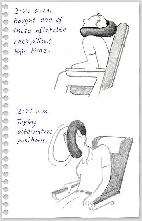 喜歡旅行但討厭搭飛機 14張「長途機煎熬」插畫一定令你有共鳴