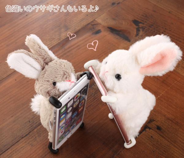 毛茸茸好舒服！ 超可愛毛公仔兔仔手機套