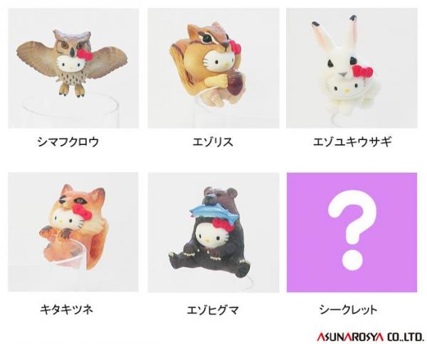 超可愛Hello Kitty x 小動物杯緣子 日本只有這個地區才有！