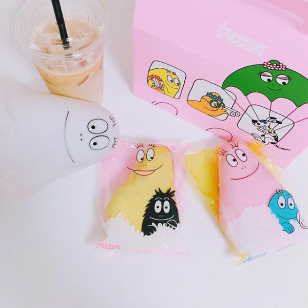 可愛到要尖叫!韓國Dunkin' Donuts新品 棉花糖精靈Barbapapa冬甩、小夜燈