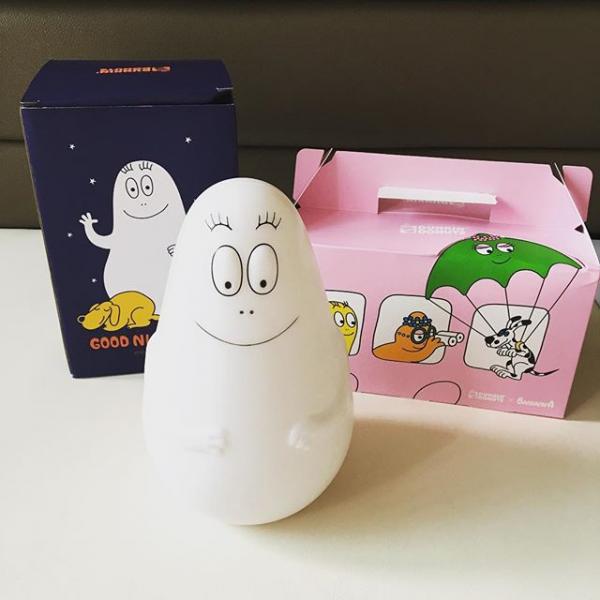 可愛到要尖叫!韓國Dunkin' Donuts新品 棉花糖精靈Barbapapa冬甩、小夜燈