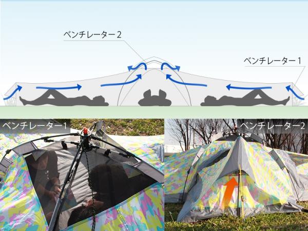 日本「X字型」帳篷 4人露營一齊瞓，都有各自有私人空間！