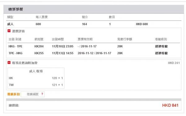 連稅跌穿九百！港航來回台北0起 紅日週末照減、包20kg行李！