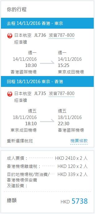 日航JAL東京全年優惠！ 2人同行來回連稅19起、包2件23KG行李