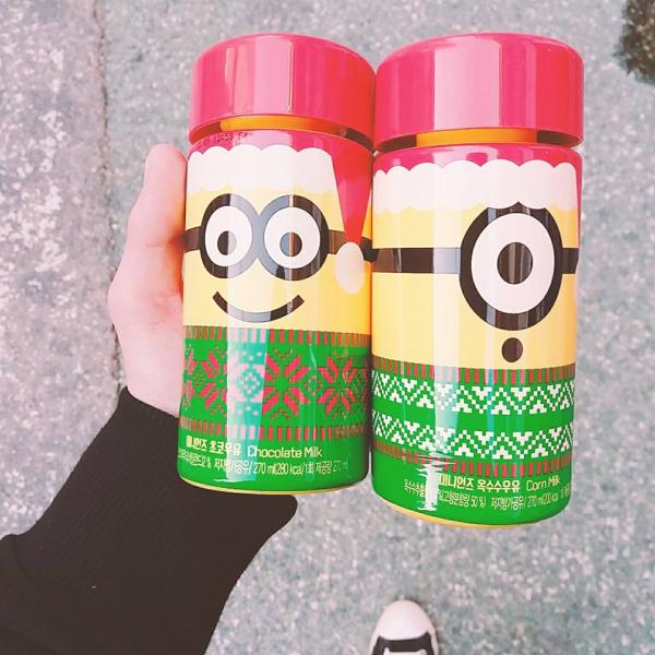 可愛聖誕新裝登場！ 韓國便利店加推冬日版Minions牛奶