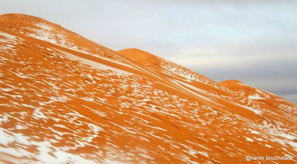 勁過六月飛霜！撒哈拉沙漠 罕見落雪奇景