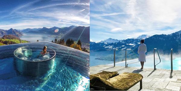 914 米瑞士高山 絕景無邊際泳池