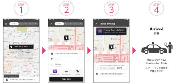 日本的士叫車 App 追加遊客專用服務