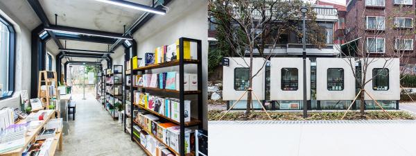 入面有 14 個列車造型的書店，每間也有各自的主題，文化、旅行、文學、人文等。入面雖然都係韓文書，睇唔明都一樣可以嚟呢度感受文藝氣息，附近仲有其他的休憩空間和裝置藝術。（圖：hanchao）  
