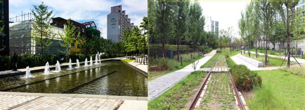 京義線林蔭道也是由京義線改建而成的「鐵路公園」，由孝昌公園站至加佐站，全長 6.3 公里，分為 3 個區域，新昌山崗區、臥牛橋區和延南洞區。公園入面有鐵路路軌、小河、草地等，好多韓國人都會席地而坐，休