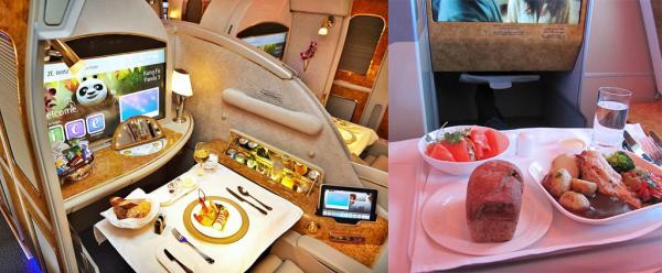 但日本受訪者超過 7 成都認為阿聯酋航空的飛機餐好味，而且酒類種類多。（emirates@IG、gvhardeveld@IG）