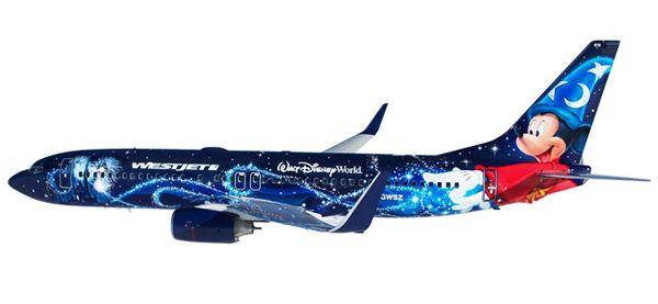 加拿大廉航 Westjet 曾以迪士尼為主題點綴過數架波音 737，包括魔術師米奇和《冰雪奇緣》。