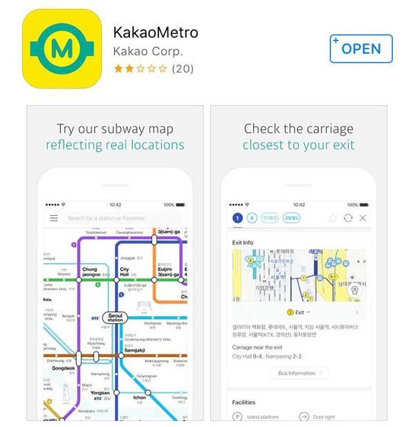 喺首爾旅行，見到個地鐵路線圖就驚？Down 個交通 app 就方便好多，KakaoMetro 唔洗上網都用到，可以用韓文或英文，仲有好多功能，唔會再因交通而頭痛。只要在 KakaoMetro 選擇目的