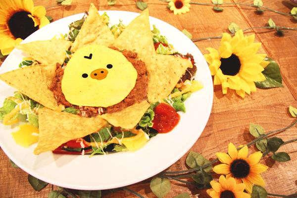 黃色小雞太陽花 Taco-Rice 連湯,1,980 日圓。 日本 4 地方限定開 鬆弛熊 x Tower Records Cafe