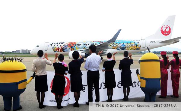 有 Minons、USJ 及 JAL 職員代表送機（jal.japan@fb）。