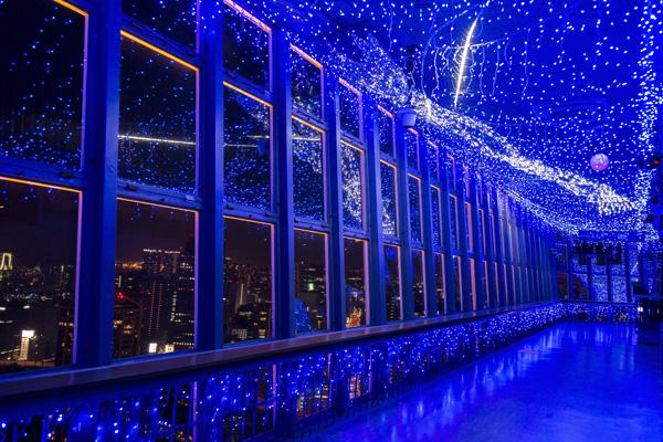 在滿天藍星映照下欣賞東京夜景。（圖片來源：官方網站） 