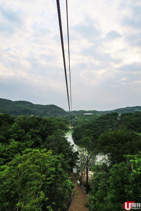 兩程 zipline 一共 1,800 日圓（約 126 港元），可以從高空視點俯瞰這縣立公園。
